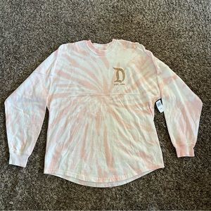 NWT Disneyland Spirit Jersey Pink Gold Tie Dye